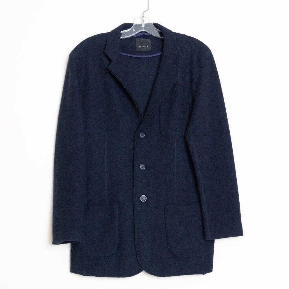 SAND Copenhagen Navy 100% Wool Soft Structured Blazer Jacket 40R (IT 50) - Picture 2 of 14